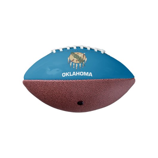 Patriottisch-amerikaans football met Oklahoma-vlag (Gedraaid 270)