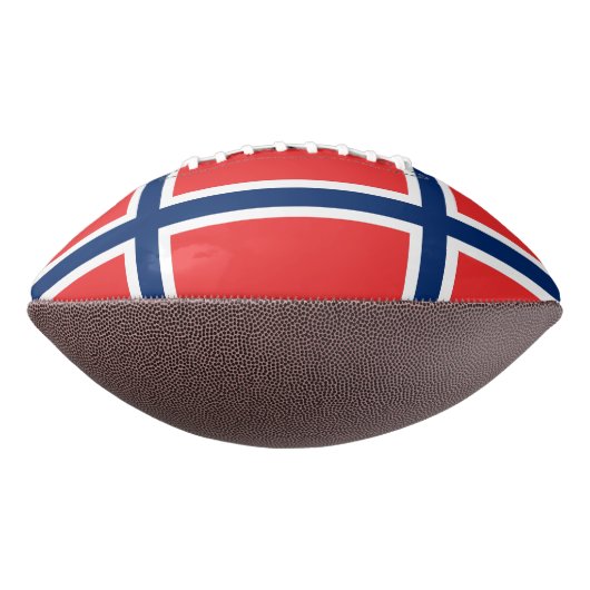 Patriottisch Amerikaans football met vlag Noorwege (Gedraaid 270)