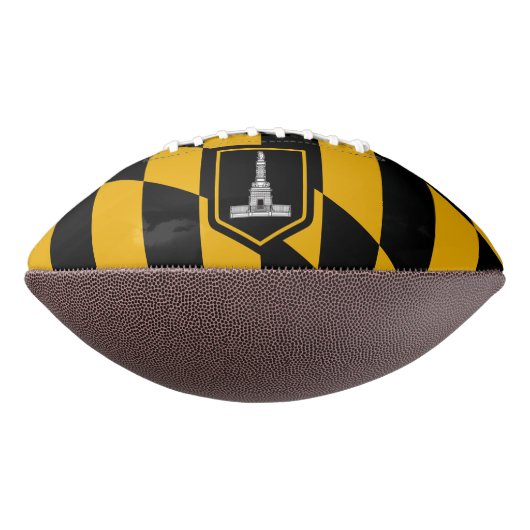 Patriottisch Amerikaans football met vlag van Balt (Gedraaid 270)