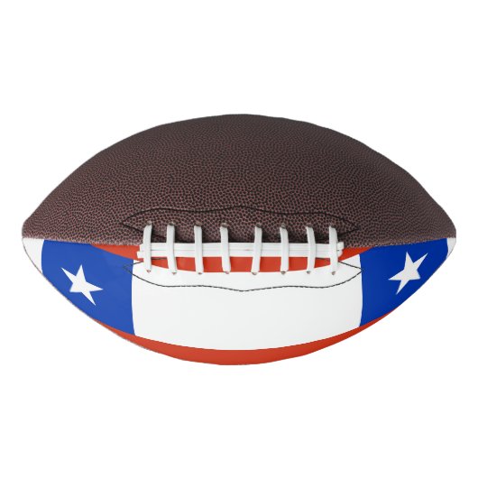 Patriottisch Amerikaans football met vlag van Chil (Voorkant)