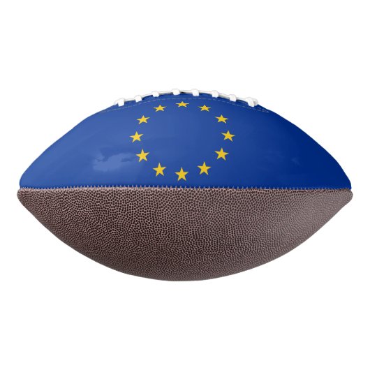 Patriottisch Amerikaans football met vlag van Euro (Gedraaid 270)