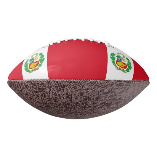 Patriottisch-amerikaans football met vlag van Peru (Gedraaid 270)