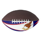 Patriottisch Amerikaans football met vlag van Samo (Voorkant)