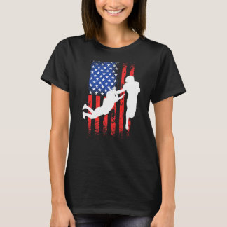Patriottisch Amerikaans Football Sport Homerun T-shirt