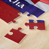 Patriottisch Amerikaans fotosjabloon Legpuzzel (Zijkant)