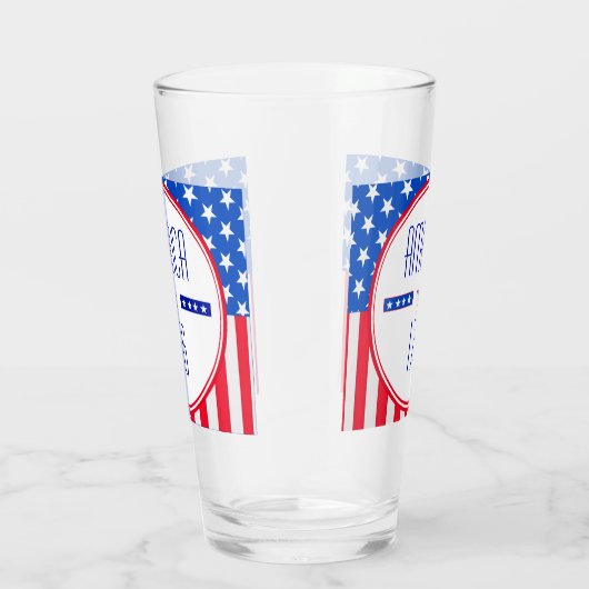 Patriottisch Amerikaans Glas (Rechts)