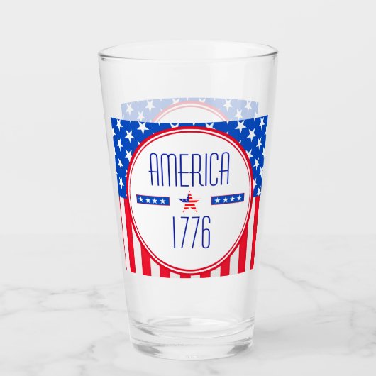 Patriottisch Amerikaans Glas (Voorkant)
