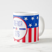 Patriottisch Amerikaans Grote Koffiekop (Voorkant rechts)