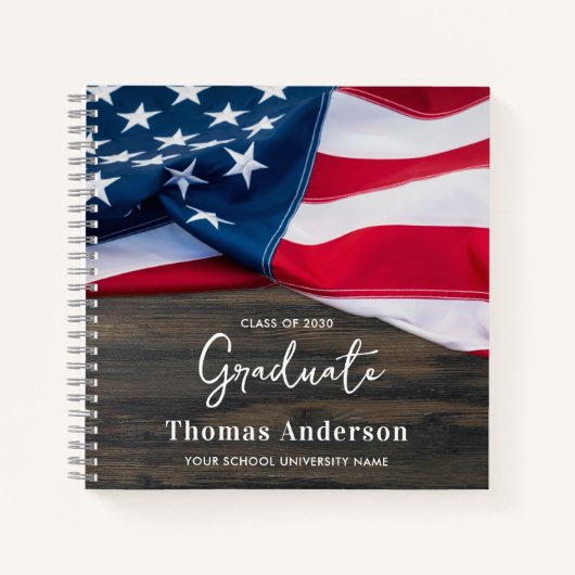 Patriottisch Amerikaans Guestbook voor het militai Notitieboek (Voorkant)