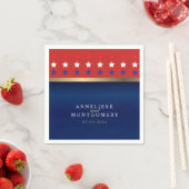 Patriottisch Amerikaans huwelijk Servet (Insitu)