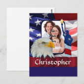 Patriottisch Amerikaans Icon foto template Briefkaart (Voorkant / Achterkant)
