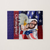 Patriottisch Amerikaans Icon foto template Legpuzzel (Horizontaal)