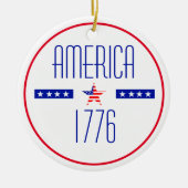 Patriottisch Amerikaans Keramisch Ornament (Voorkant)