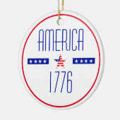 Patriottisch Amerikaans Keramisch Ornament (Links)