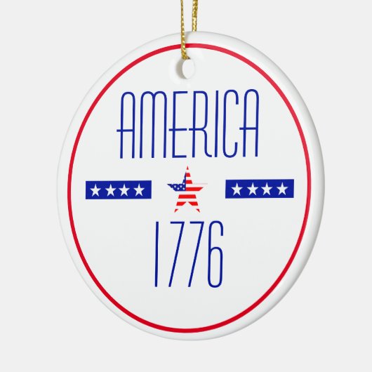 Patriottisch Amerikaans Keramisch Ornament (Links)
