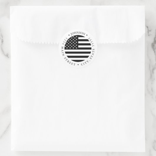 Patriottisch Amerikaans label met vlag (Tas)