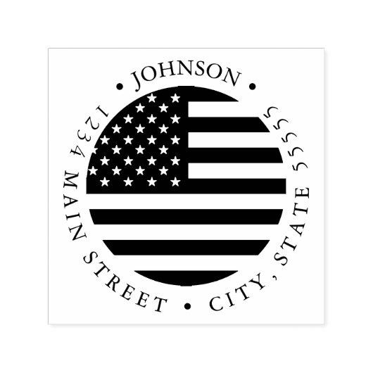 Patriottisch Amerikaans label met vlag Zelfinktende Stempel (Design)