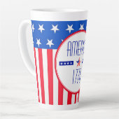 Patriottisch Amerikaans Latte Mok (Linkerhoek)