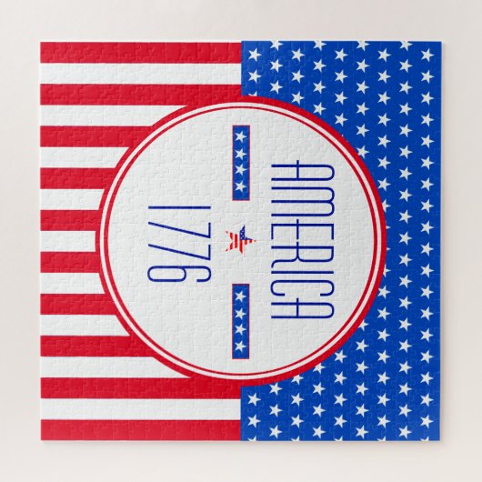 Patriottisch Amerikaans Legpuzzel (Horizontaal)
