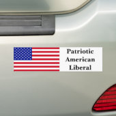 Patriottisch Amerikaans liberaal Bumpersticker (Op auto)