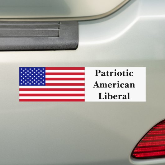 Patriottisch Amerikaans liberaal Bumpersticker (Op auto)