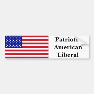Patriottisch Amerikaans liberaal Bumpersticker
