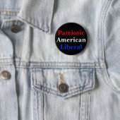 Patriottisch Amerikaans liberaal Ronde Button 5,7 Cm (In situ)