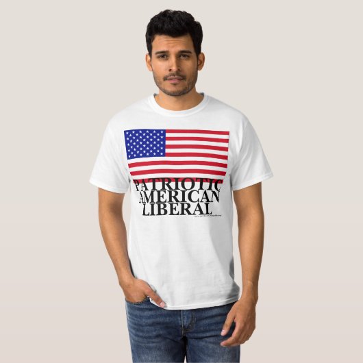Patriottisch Amerikaans liberaal T-shirt (Voorkant volledig)