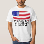 Patriottisch Amerikaans liberaal T-shirt (Voorkant)
