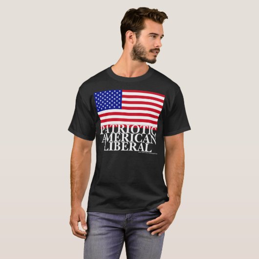 Patriottisch Amerikaans liberaal T-shirt (Voorkant volledig)
