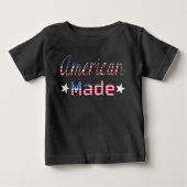 Patriottisch Amerikaans Made Flag Baby Shirt (Voorkant)