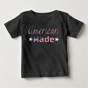 Patriottisch Amerikaans Made Flag Baby Shirt