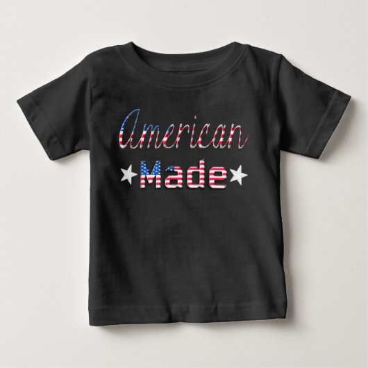 Patriottisch Amerikaans Made Flag Baby Shirt (Voorkant)
