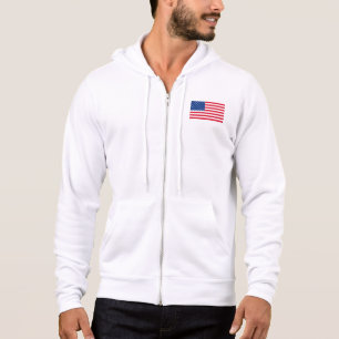 Patriottisch Amerikaans Man met vlag Jacket Gift Hoodie