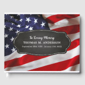 Patriottisch Amerikaans Memorial Funeral Guest Boo Gastenboek (Voorkant)