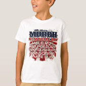 Patriottisch Amerikaans-Murph Memorial Day Workout T-shirt (Voorkant)