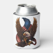 Patriottisch Amerikaans ontwerp met adelaar en vla Blikjeskoeler (Blikje Voorkant)