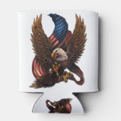 Patriottisch Amerikaans ontwerp met adelaar en vla Blikjeskoeler (Achterkant)