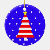 Patriottisch Amerikaans Ornament van de gestreepte (Achterkant)