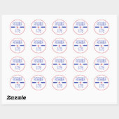 Patriottisch Amerikaans Ronde Sticker (Vel)