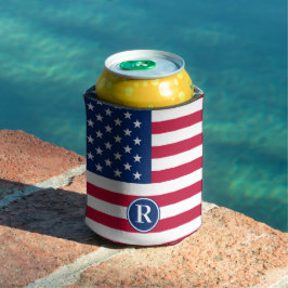 Patriottisch Amerikaans Rood Wit Blauw Aangepast M Blikjeskoeler