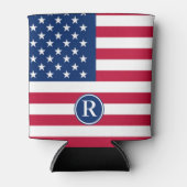 Patriottisch Amerikaans Rood Wit Blauw Aangepast M Blikjeskoeler (Voorkant)