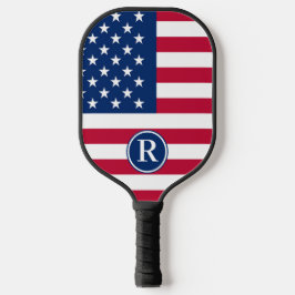Patriottisch Amerikaans Rood Wit Blauw Aangepast M Pickleball Paddle