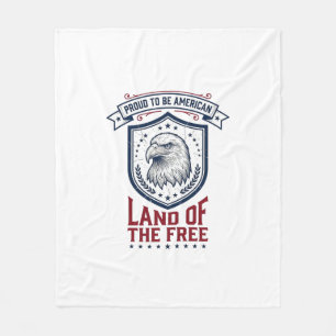 Patriottisch Amerikaans Schild Adelaar Vintage T-s Fleece Deken