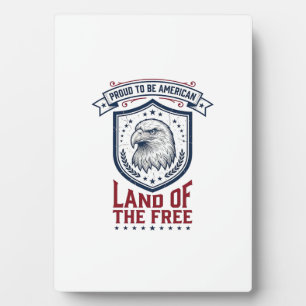 Patriottisch Amerikaans Schild Adelaar Vintage T-s Fotoplaat