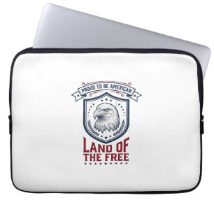 Patriottisch Amerikaans Schild Adelaar Vintage T-s Laptop Sleeve