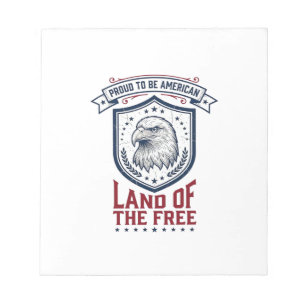 Patriottisch Amerikaans Schild Adelaar Vintage T-s Notitieblok