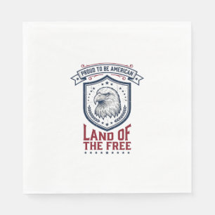 Patriottisch Amerikaans Schild Adelaar Vintage T-s Servet