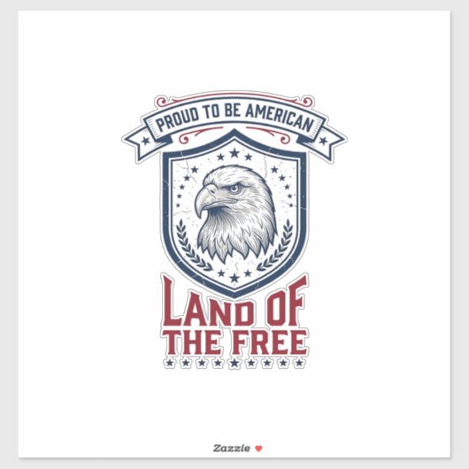 Patriottisch Amerikaans Schild Adelaar Vintage T-s Sticker (Vel)