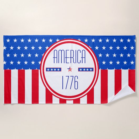 Patriottisch Amerikaans Strandlaken (Voorkant)